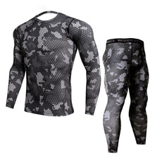 Load image into Gallery viewer, New Fitness Camo T Shirt Men Compression Shirt