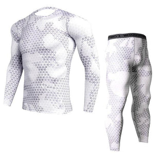 New Fitness Camo T Shirt Men Compression Shirt