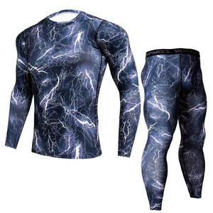New Fitness Camo T Shirt Men Compression Shirt
