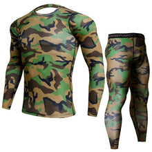 Load image into Gallery viewer, New Fitness Camo T Shirt Men Compression Shirt