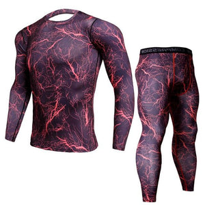 New Fitness Camo T Shirt Men Compression Shirt