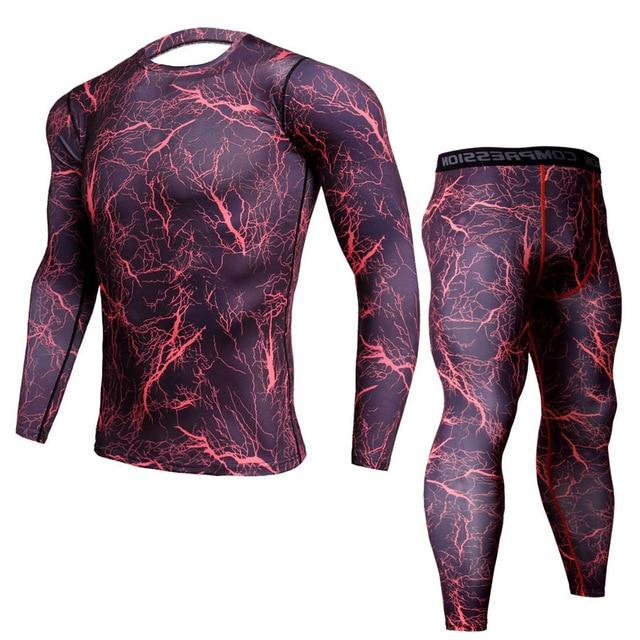 New Fitness Camo T Shirt Men Compression Shirt