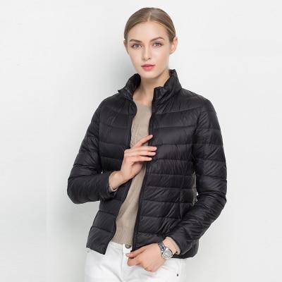 Women Winter Coat New Ultra Light White Duck