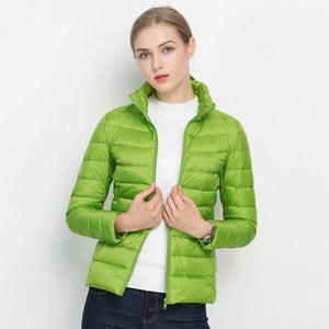 Women Winter Coat New Ultra Light White Duck
