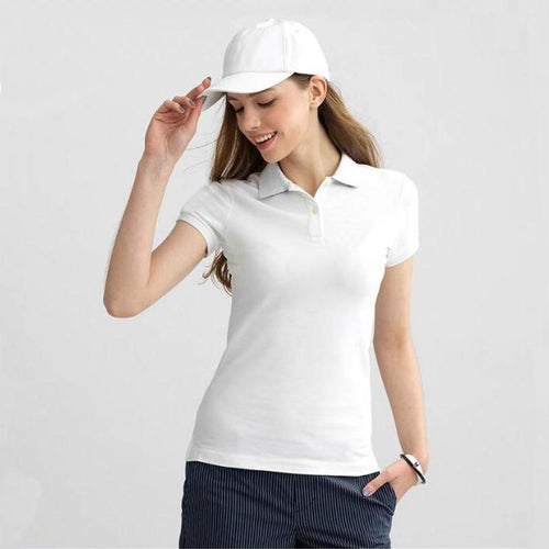 Summer Fashion Polo Shirt Women New Casual Short Sleeve