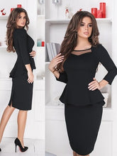 Load image into Gallery viewer, New Arrival Sexy Sheath O-Neck Mesh Patchwork Above Knee