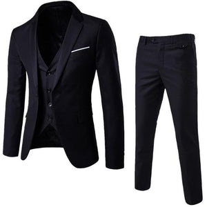 Laamei Men's Business Groomsman Suit Pants Vest Sets