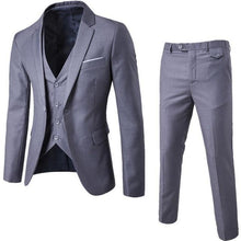 Load image into Gallery viewer, Laamei Men&#39;s Business Groomsman Suit Pants Vest Sets