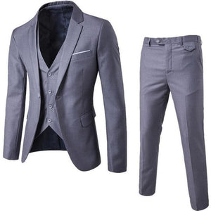 Laamei Men's Business Groomsman Suit Pants Vest Sets