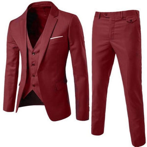 Laamei Men's Business Groomsman Suit Pants Vest Sets