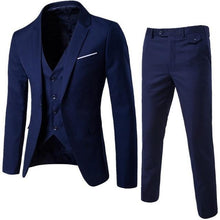 Load image into Gallery viewer, Laamei Men&#39;s Business Groomsman Suit Pants Vest Sets