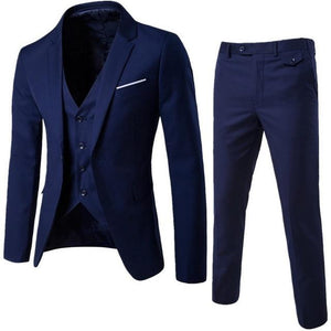 Laamei Men's Business Groomsman Suit Pants Vest Sets