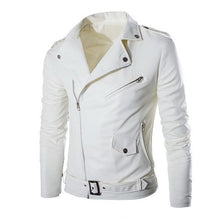 Load image into Gallery viewer, Brand PU Leather Jacket Men Autumn Casual Zipper
