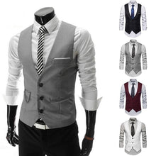 Load image into Gallery viewer, New Men Dress Vests For Men Slim Fit