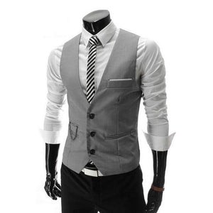 New Men Dress Vests For Men Slim Fit