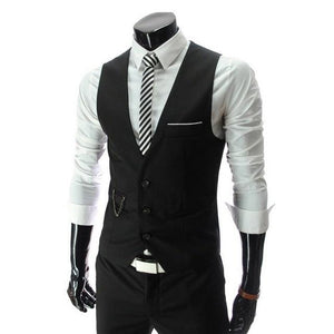 New Men Dress Vests For Men Slim Fit