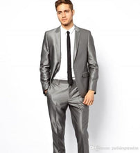 Load image into Gallery viewer, Groomsmen Peaked Black Lapel Groom Tuxedos